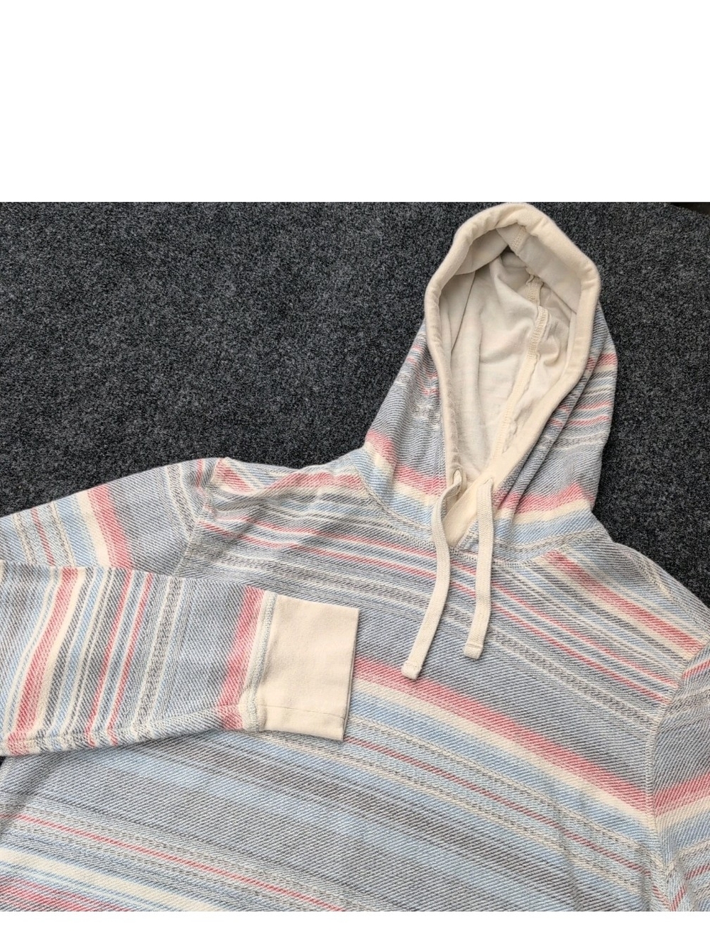 Faherty Byron Hoodie Mens Medium Bay Sierra Paradise Organic Cotton Striped